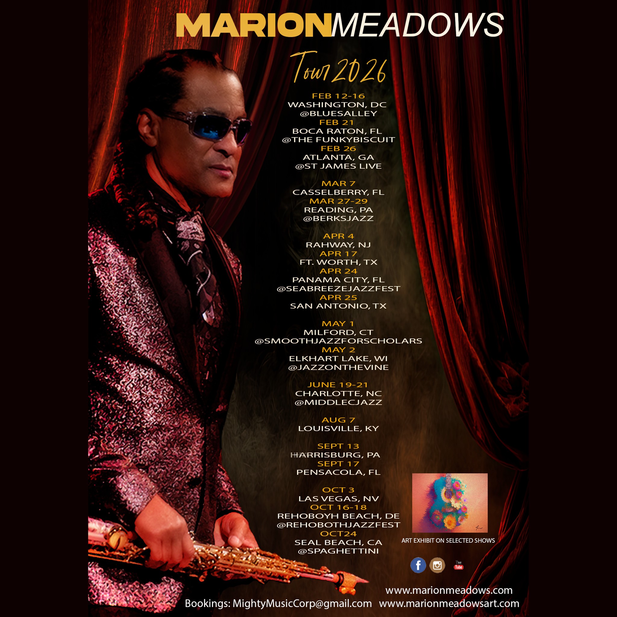 Marion Meadows Tour Poster 2026